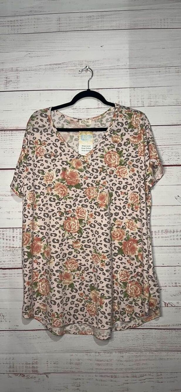 NEW Be Stage Boutique Rosie Leopard Top Size 3X